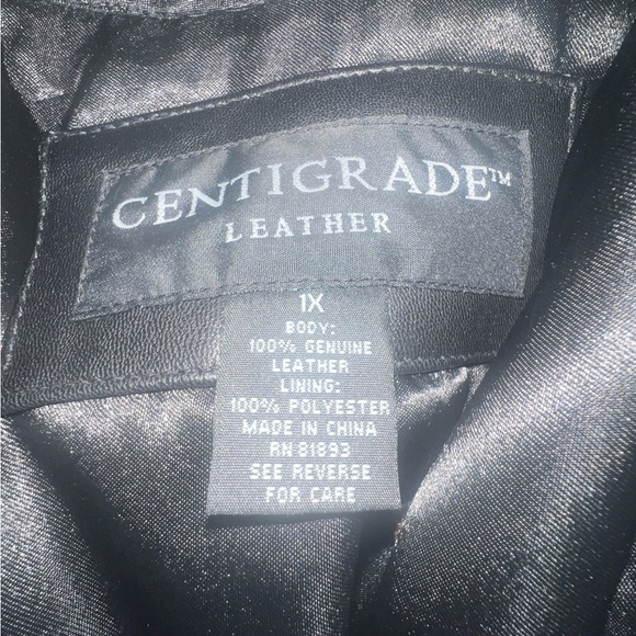 CENTIGRADE Womens Genuine Leather Trench Coat Size 1X - Picture 3 of 12